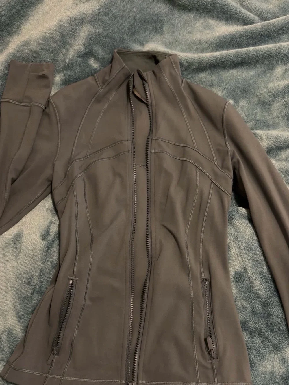 lululemon athletica Charcoal Gray Full-Zip Bomber Jacket